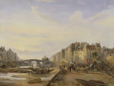 Pont Marie and the Quai Saint-Paul by Charles Louis Mozin
